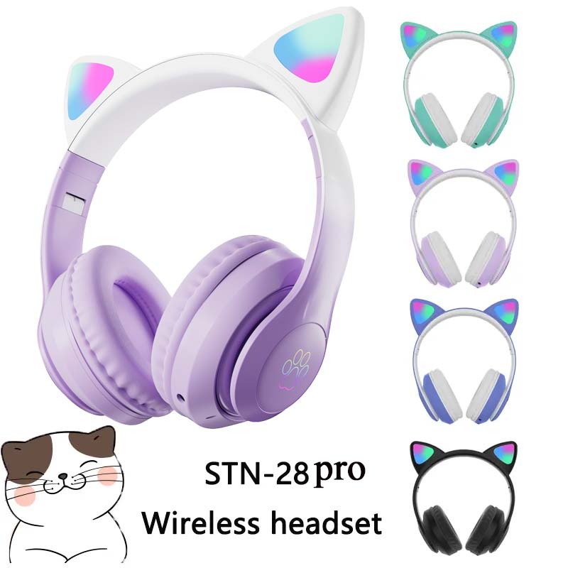 Outdoor Sport Activities For Kids - Newest STN-28 Wireless Headset Cat Ear