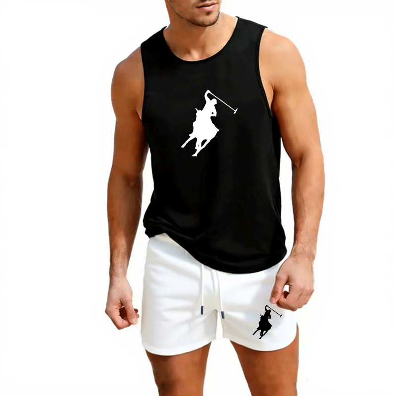 Outdoor Sportswear - European Men Summer Vest and Shorts