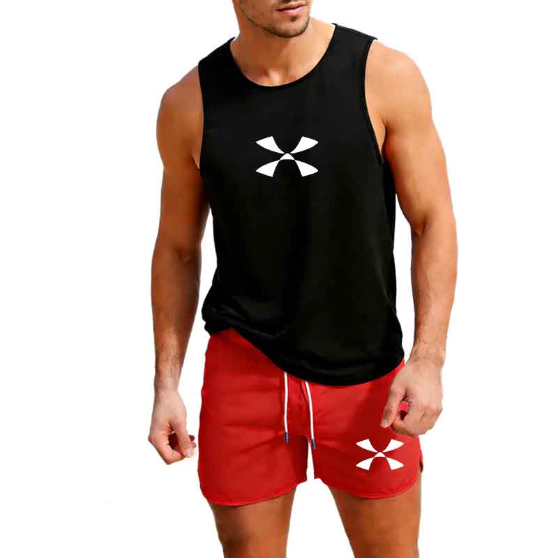 Outdoor Sportswear - Outdoor Jogging Sportswear Men's Vest+Shorts 2-Piece