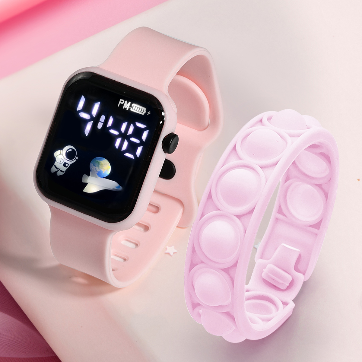 Outdoor Sport Smart Watch - 2PCS Children's Smart Watch Bracelet Simple