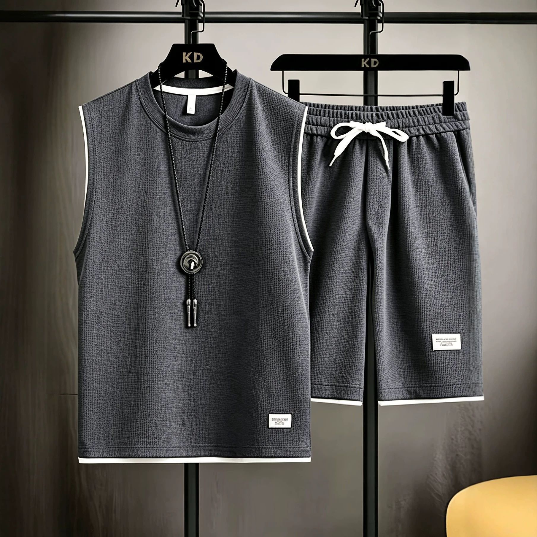 Summer men's vest sets high qu - Outdoor Sportswear ulasan dan harga