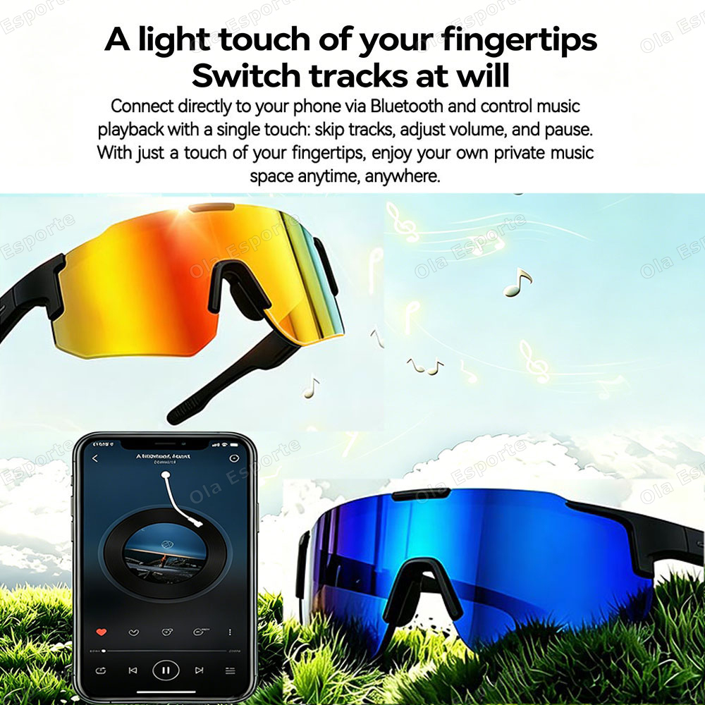 Cycling Smart Glasses HD Bluet - Outdoor Sport Glasses ulasan dan harga