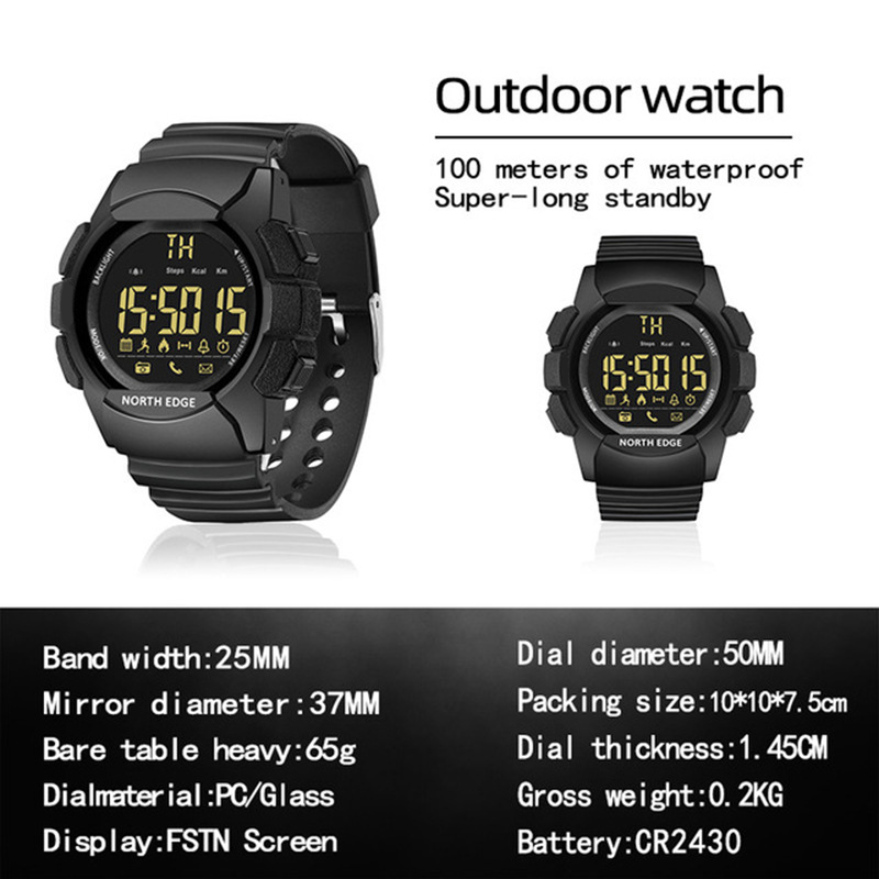 NORTH EDGE AK 100M Waterproof  - Outdoor Sport Smart Watch ulasan dan harga