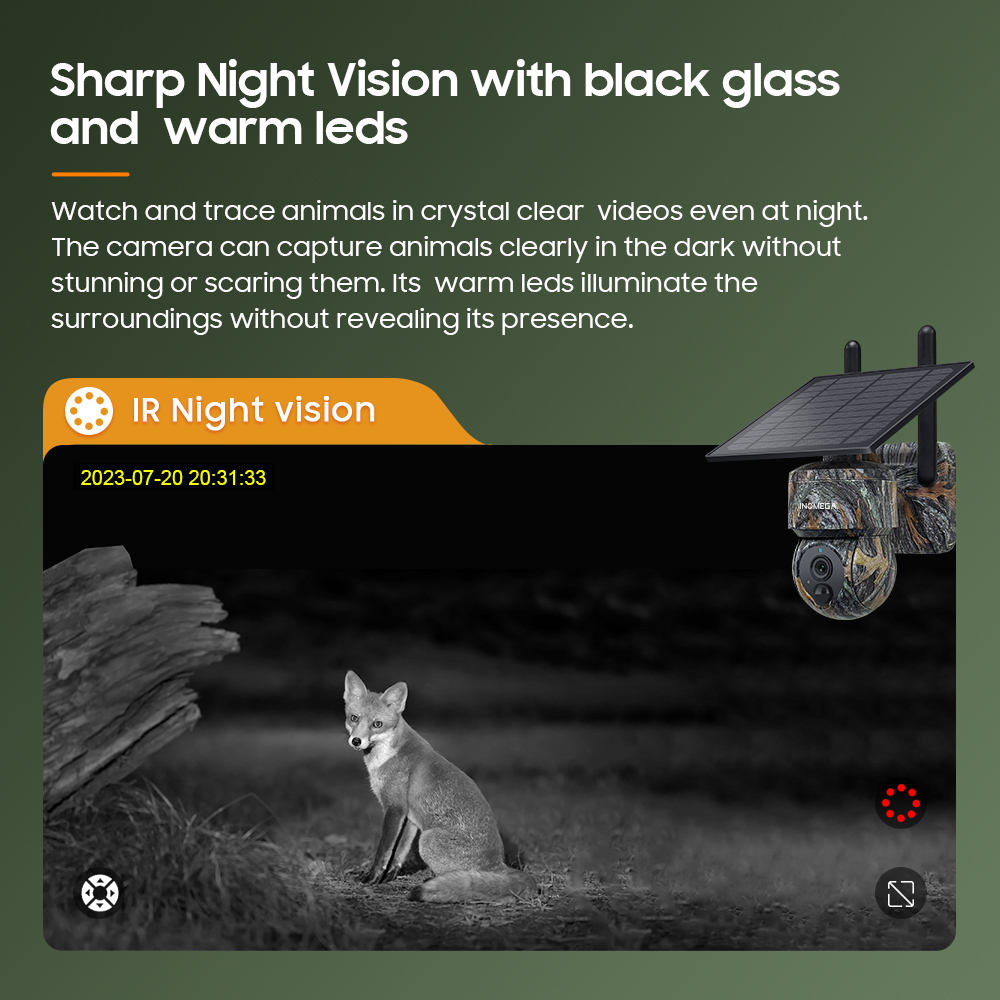INQMEGA 5MP 4G / WIFI Solar Wi - Outdoor Sport Camera ulasan dan harga