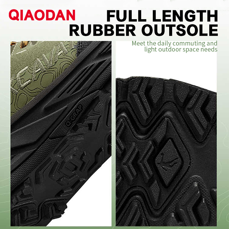 QIAODAN Hiking Shoes Men Leath - Climbing Shoe Beginner ulasan dan harga