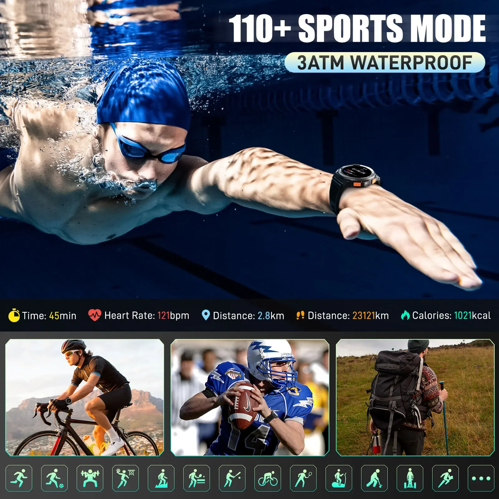 EIGIIS Smart Watch KE5 2024 3A - Outdoor Sport Smart Watch ulasan dan harga