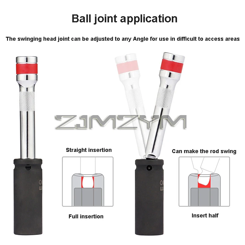 9PCS 1/2 3/8 1/4 Inch Ball Hea - Head Racket Boom ulasan dan harga