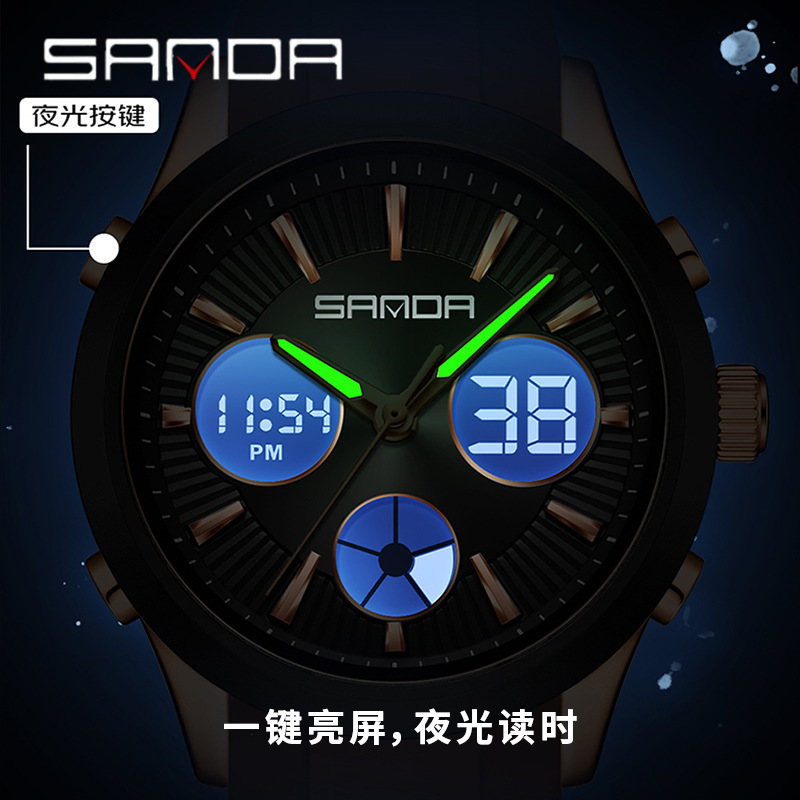 SANDA electronic watch luminou - Outdoor Sport Smart Watch ulasan dan harga
