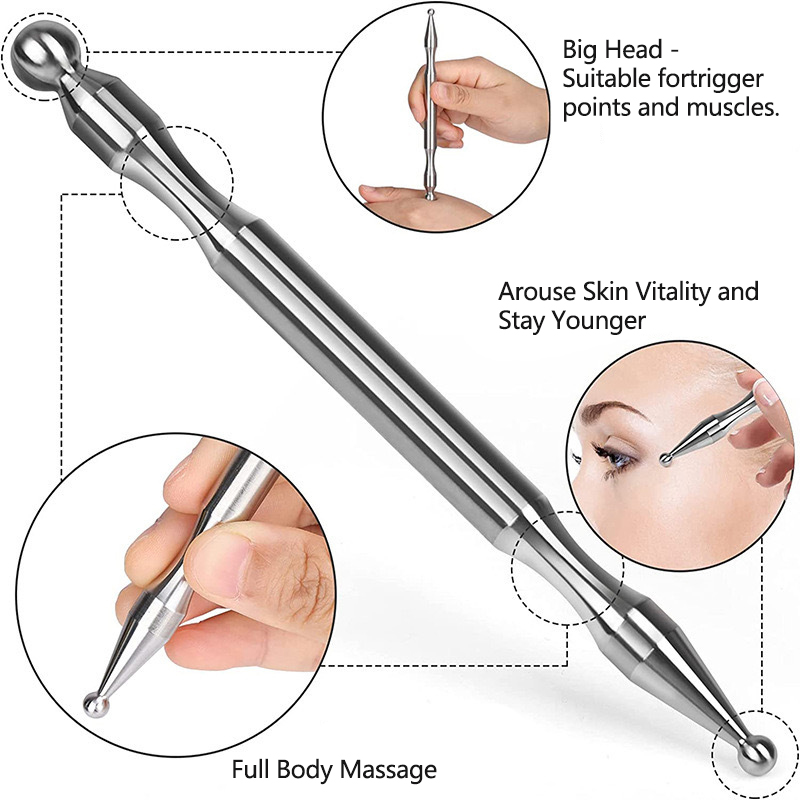 Acupuncture Pen Stainless Stee - Head Racket Boom ulasan dan harga