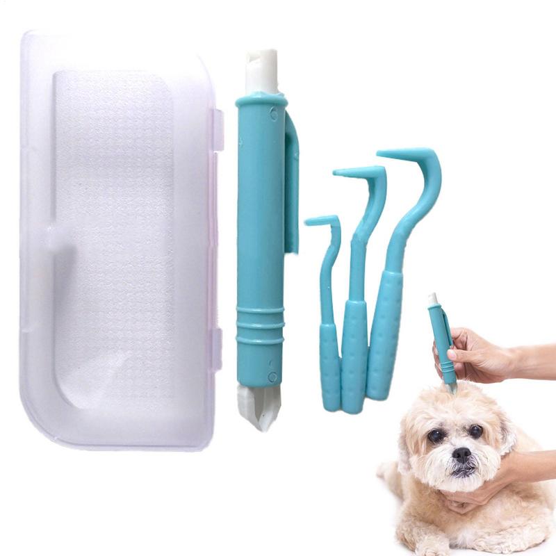 4Pcs/set Pet Tick Remover Kit  - Grooming Kit Horse ulasan dan harga